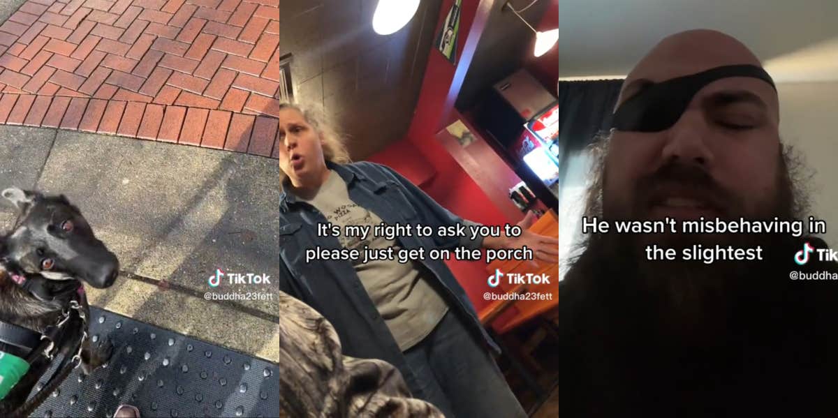 Restaurant Owner Tries To Refuse Service To A Blind Man Because Of His Guide Dog Antonio Fett, restaurant, service dog TikTok