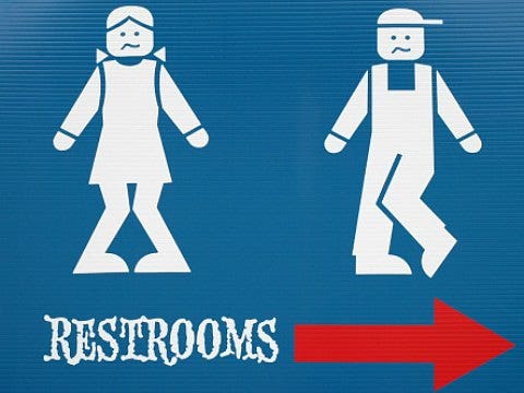 When you gotta go ... restroom sign