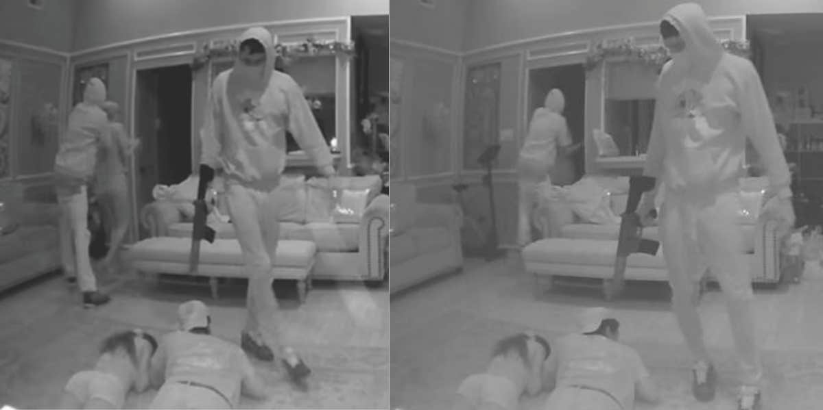 Texas Parents Watch Daughter Held At Gunpoint During Robbery Via Ring Camera Robbery on security camera
