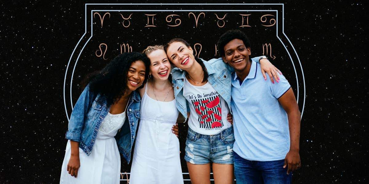 group of friends smiling