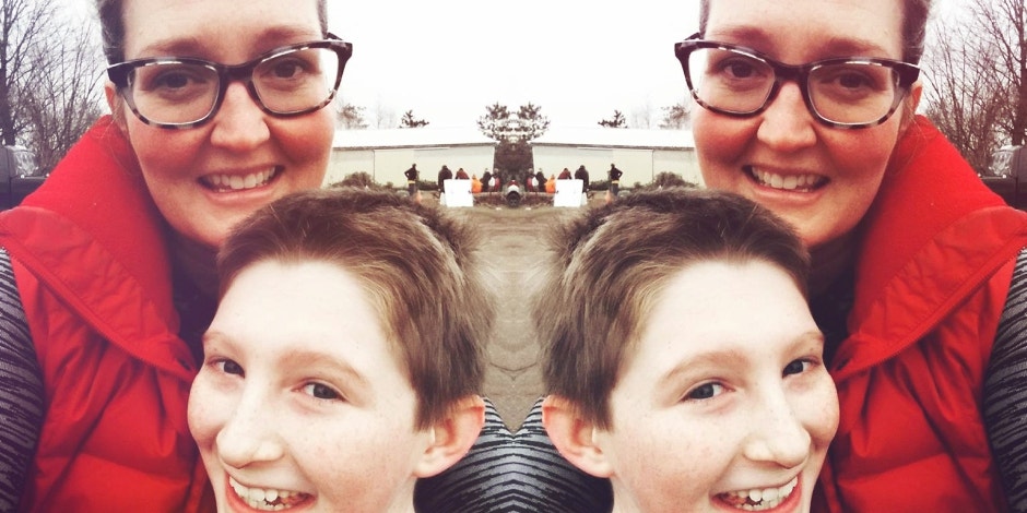 Kelly and her son, Ryan Kelly and her son, Ryan