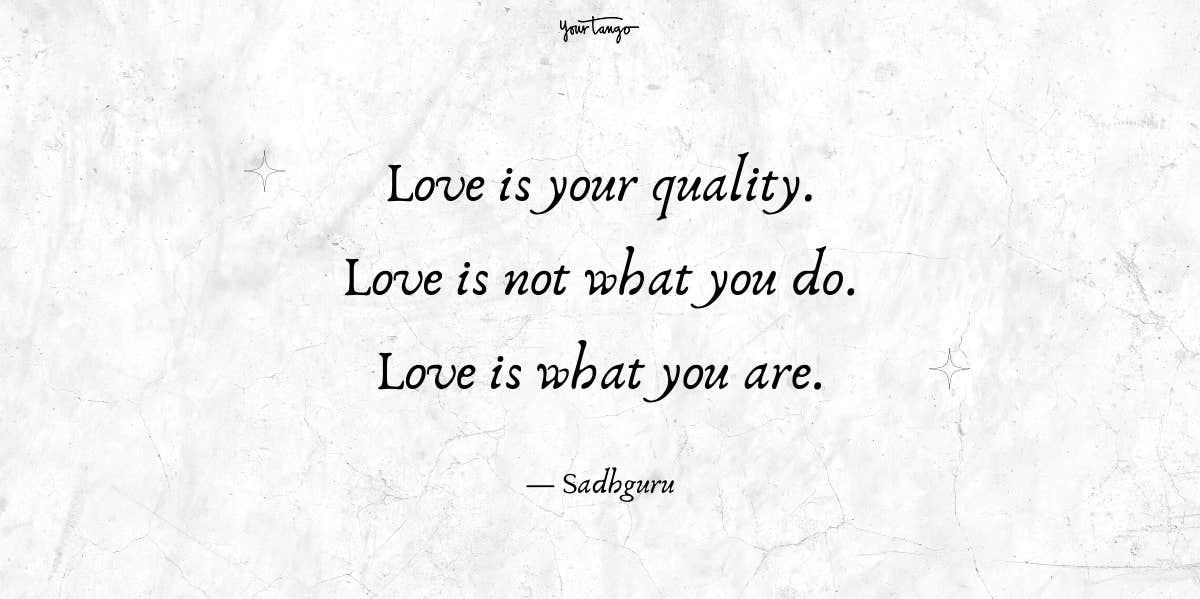 sadhguru quote about love