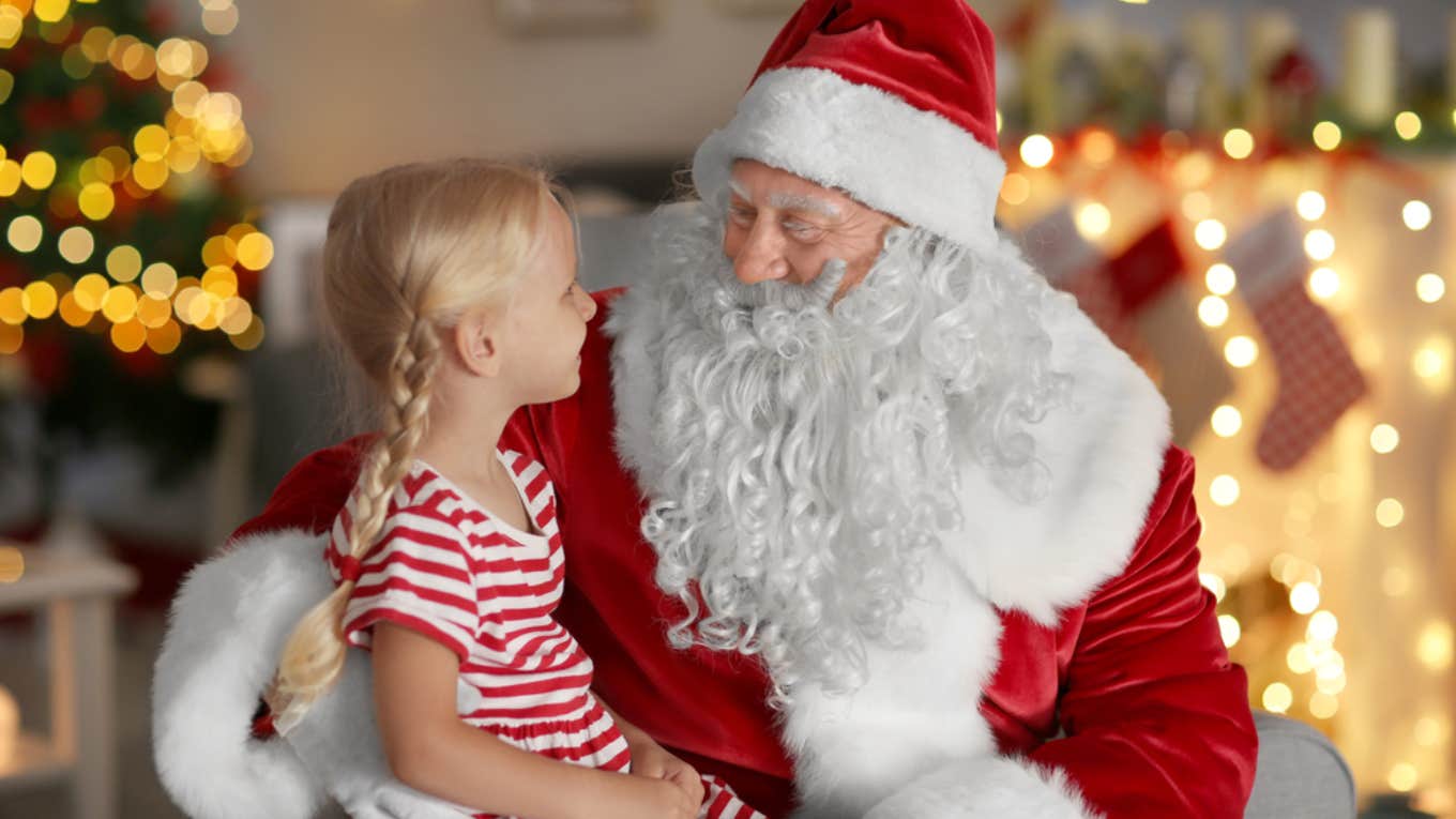 santa claus, little girl, consent 