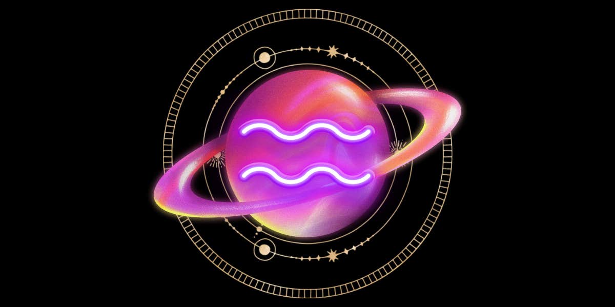 saturn, aquarius glyph