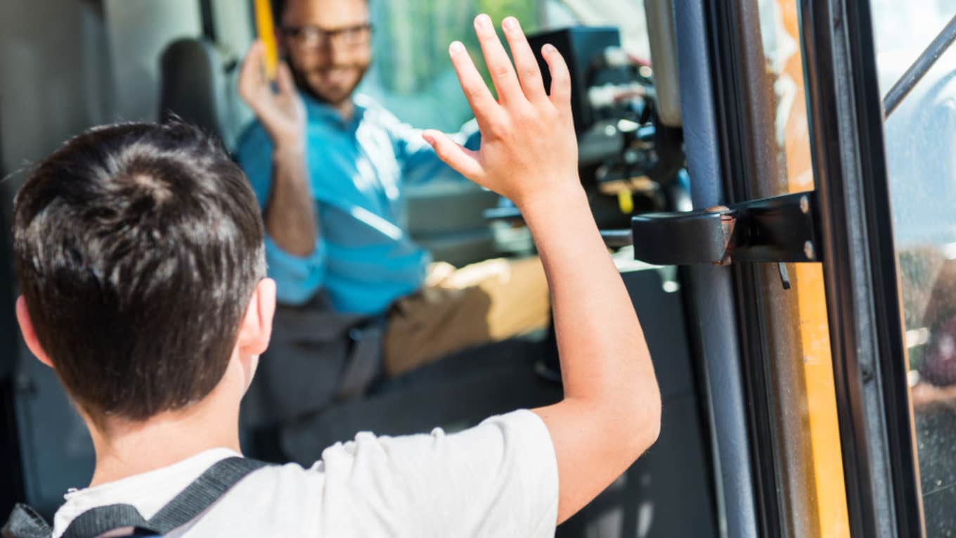 bus driver, school, students, pajamas 