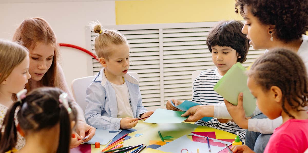 School children in class