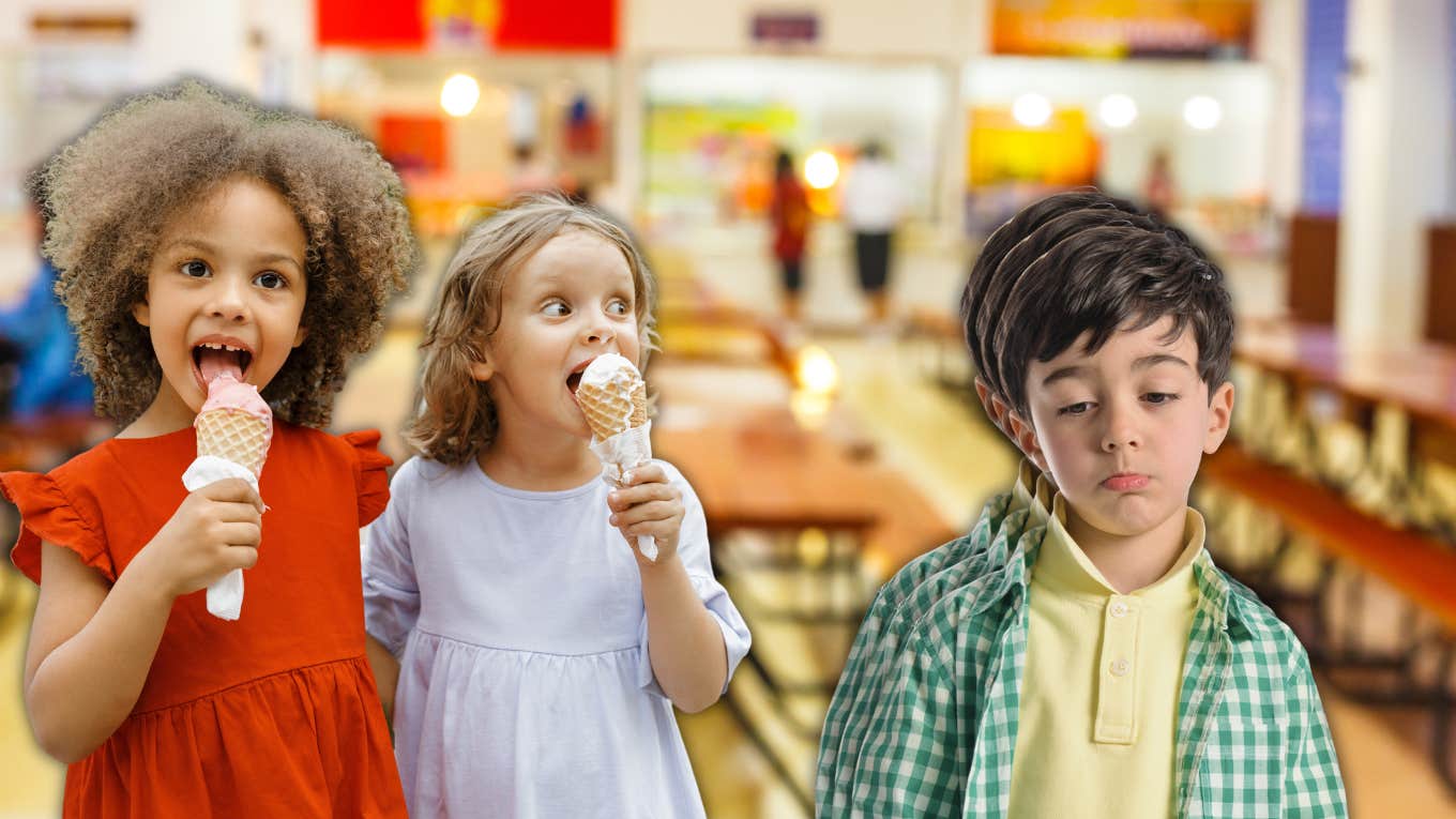 Elementary School Says Money In Account, No Ice Cream kids eating ice cream