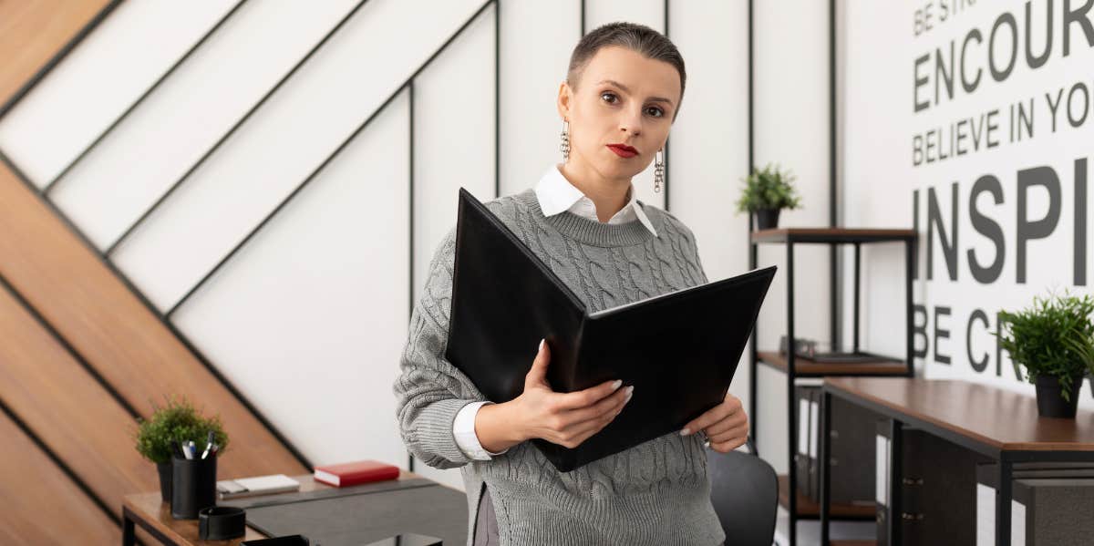 professional person sitting on desk