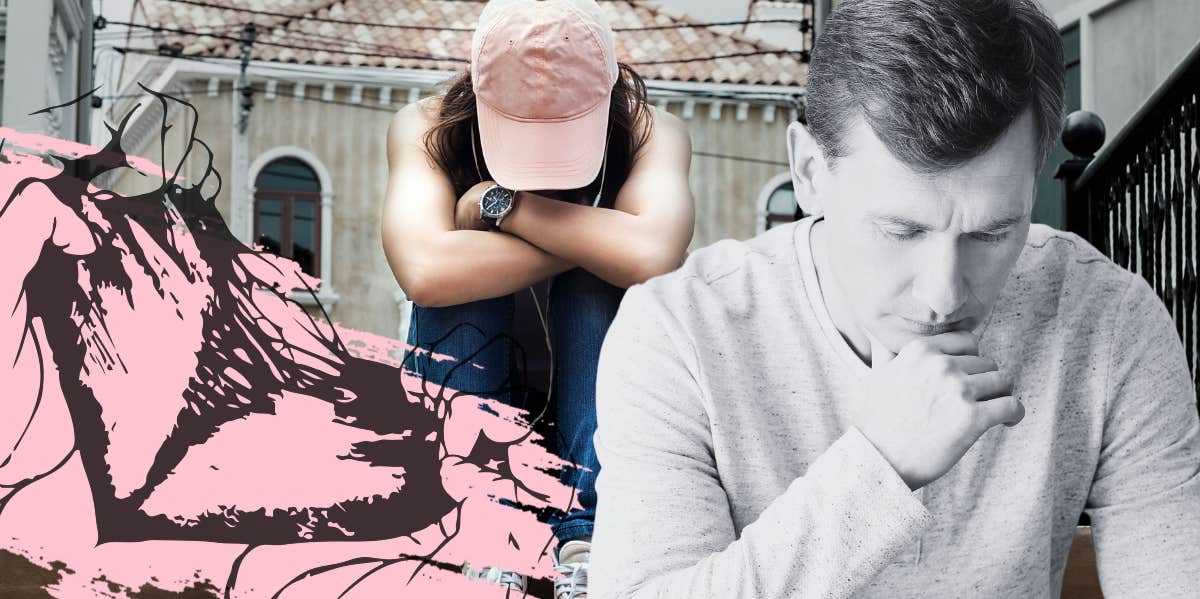 The Innocent Behavior That Destroys Relationships, According To Research Sad man and woman