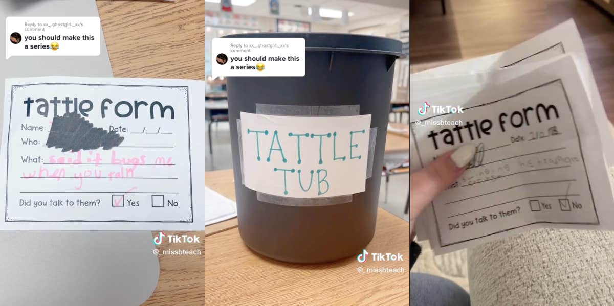 second-grade teacher's tattle tub