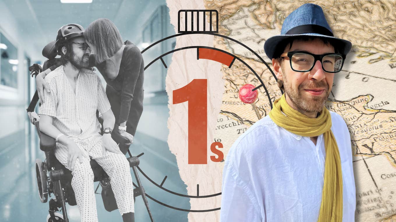 In A Micro-Second, My Life Changed Forever Author during and after his accident