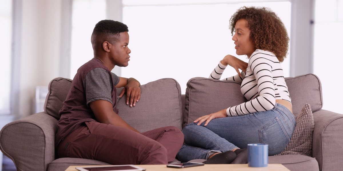 What 'Selective Hearing' Means & How It Sabotages Your Relationships man and woman talking but selectively hearing each other