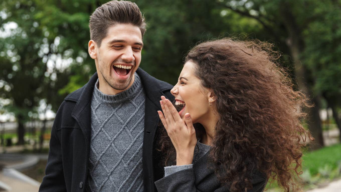 Couple laughing 