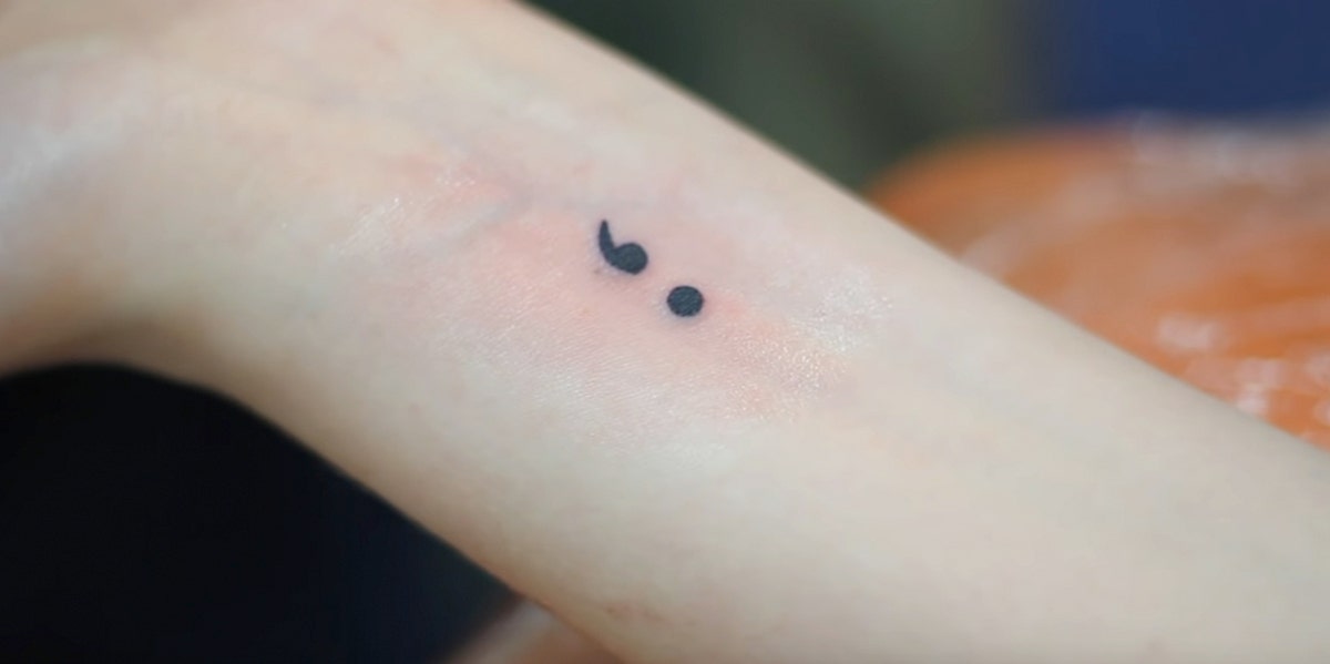 37 Unique Semicolon Tattoo Ideas and Placement | Infinity tattoo for men,  Unique semicolon tattoos, Infinity tattoo designs