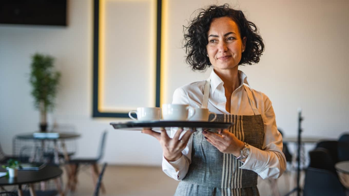 waitress, restaurant, customers 