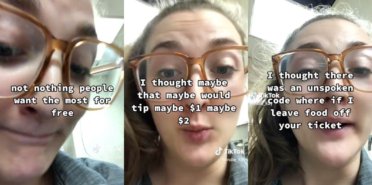 Server Says That If She Doesn't Charge Customers For 'Free' Food Items She Expects That Amount Added To Her Tip Server Says That If She Doesn't Charge Customers For 'Free' Food Items She Expects That Amount Added To Her Tip