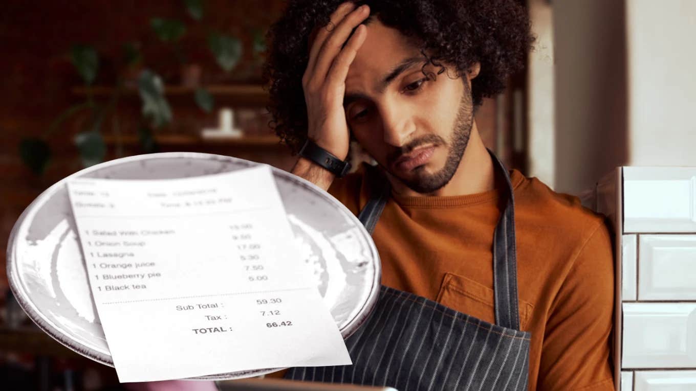 Server Says That Customers Gave Him A Negative Tip Before Sneaking Out Of The Restaurant waiter upset about bad tip