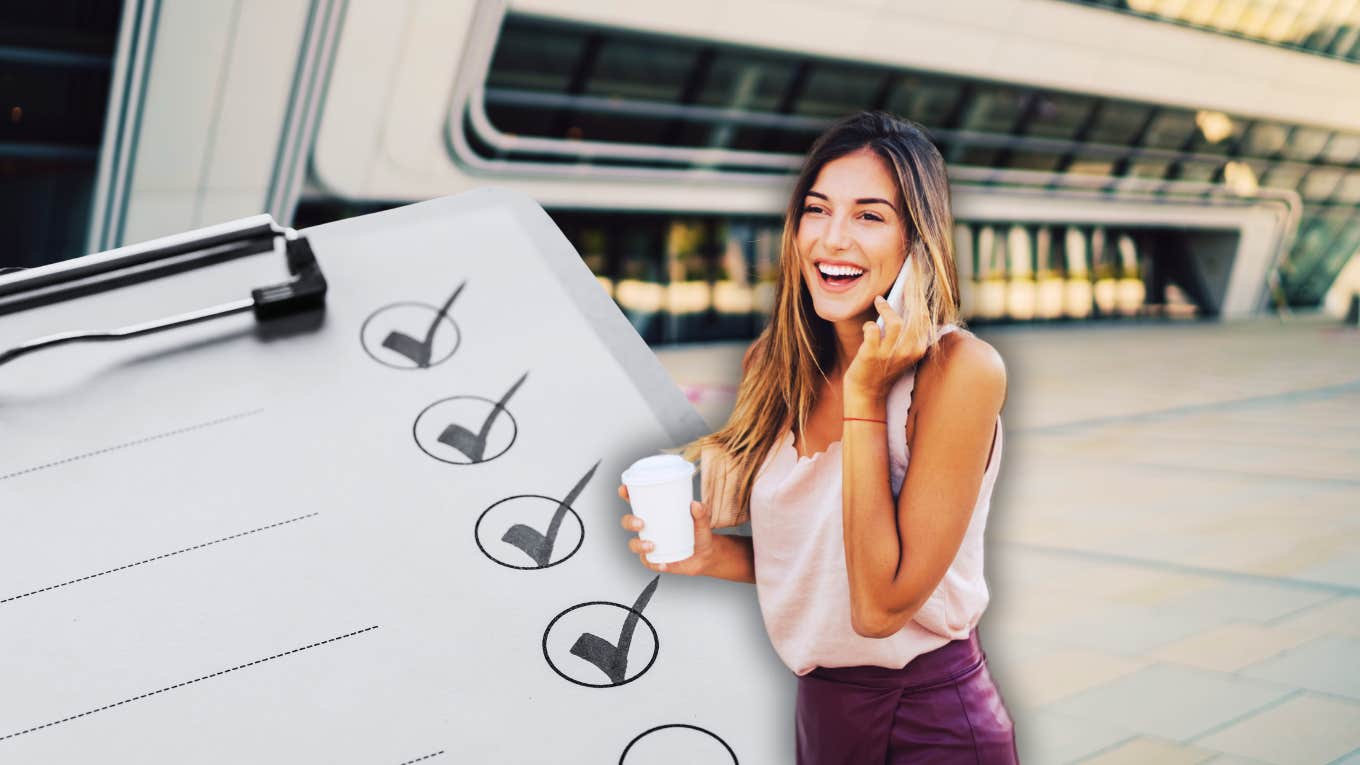 5 Tiny Hacks To Steal From Employees Who Always Get Promoted Woman productively walking, while working