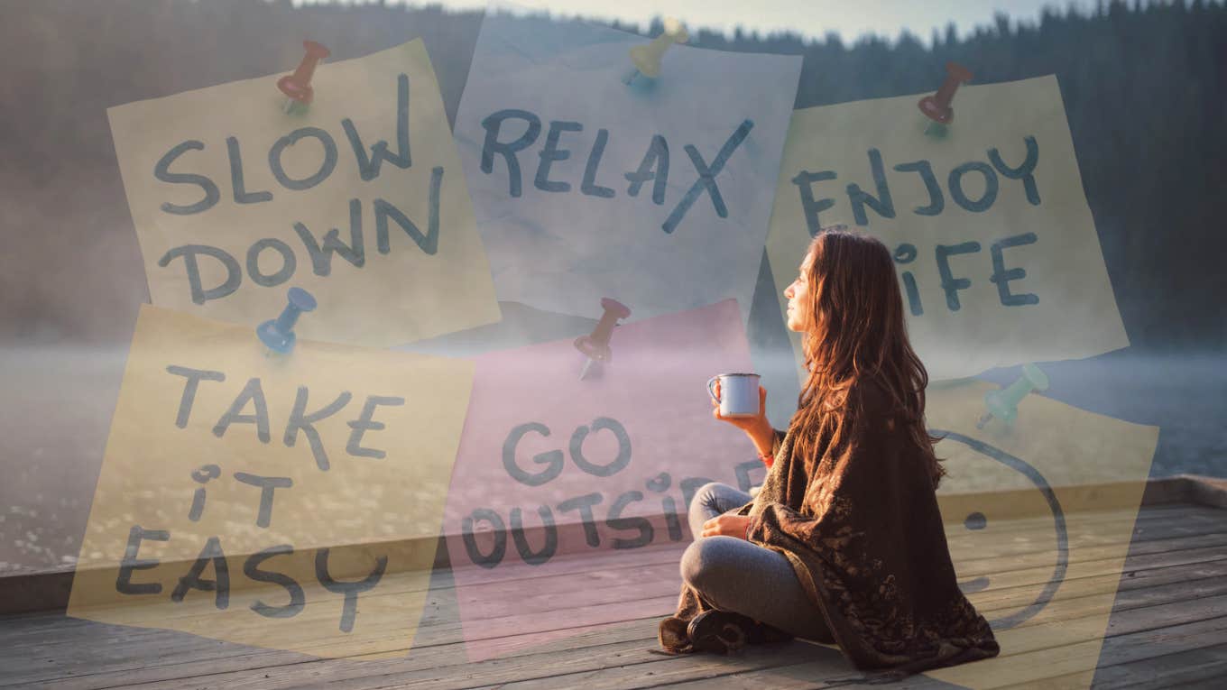 Woman finding her calm 