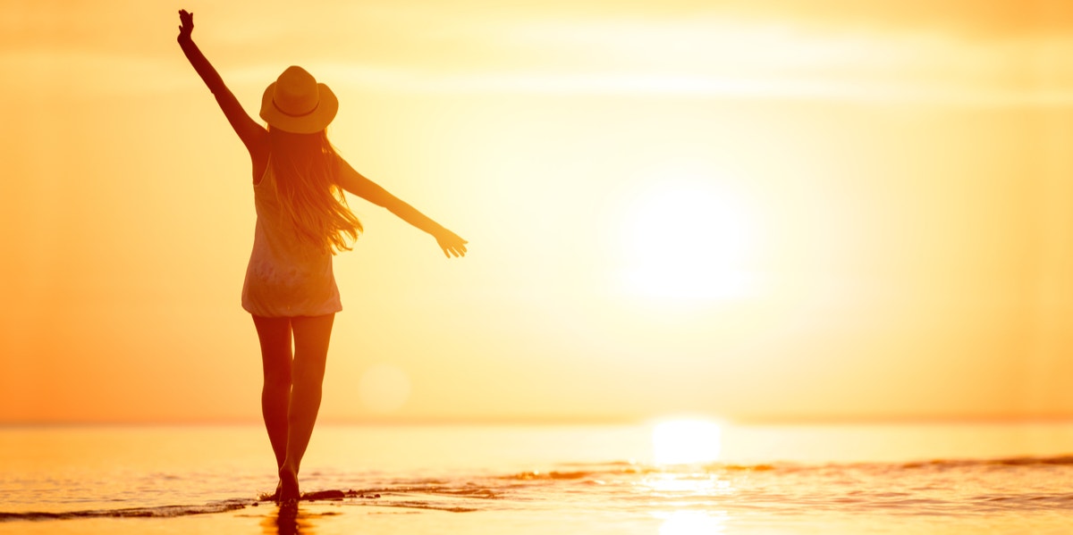 woman on beach