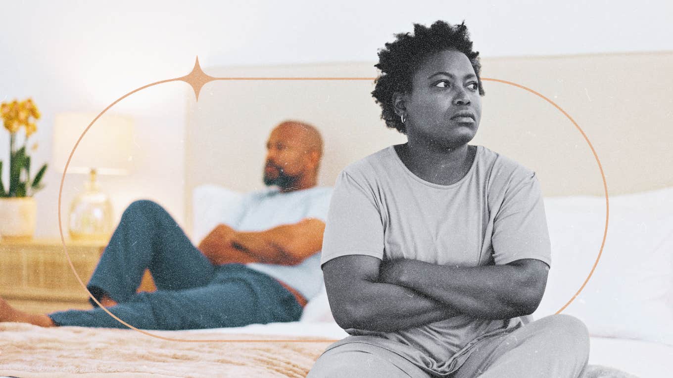 6 Tiny Signs Your Marriage Has Expired, According To Experts Couple in a bad marriage