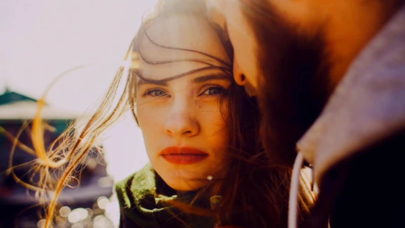 close-up of woman's face