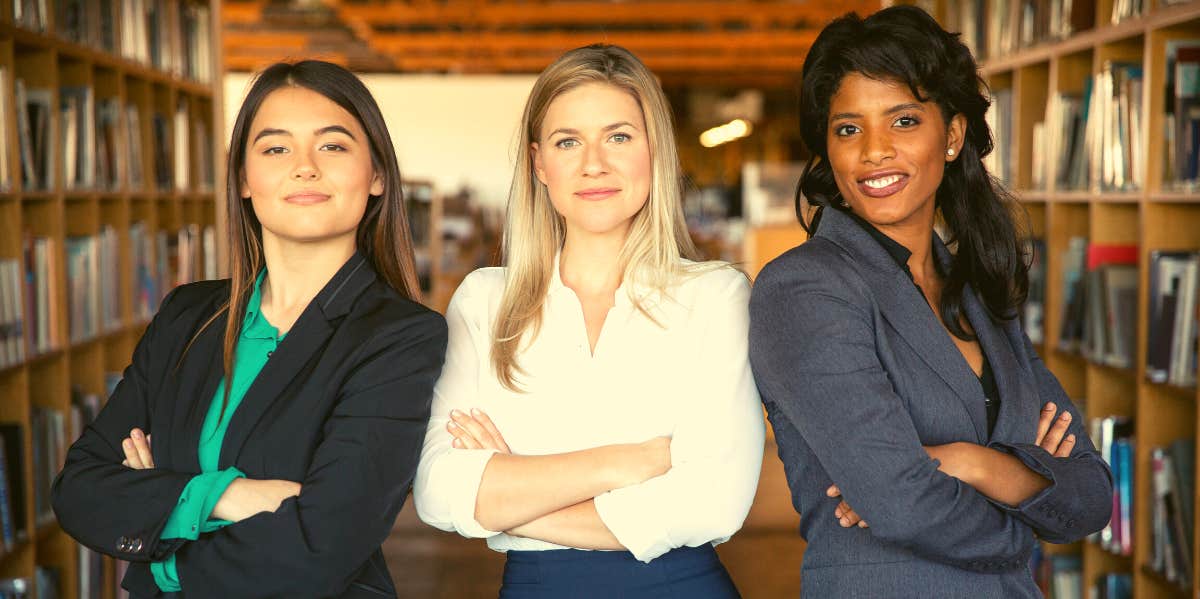 women with arms crossed