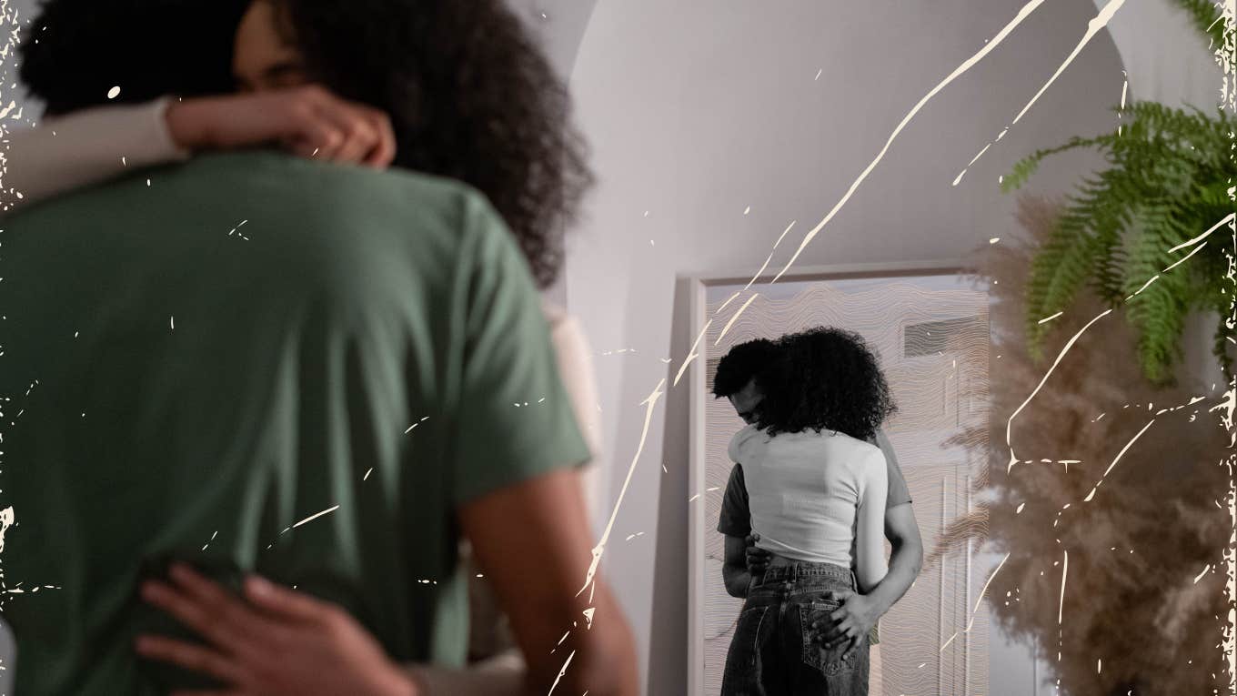 Ex couple, attempting to be friends but embracing with more than 'friend' feelings