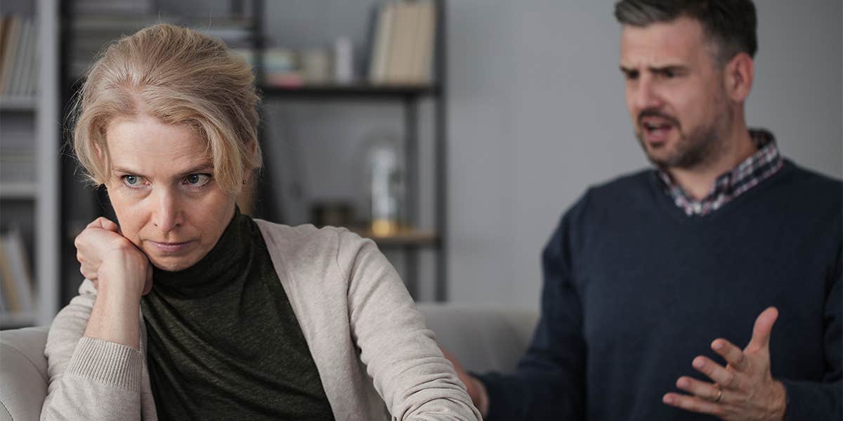 The Silent Treatment Isn’t Cute, It’s Emotional Abuse woman ignoring husband