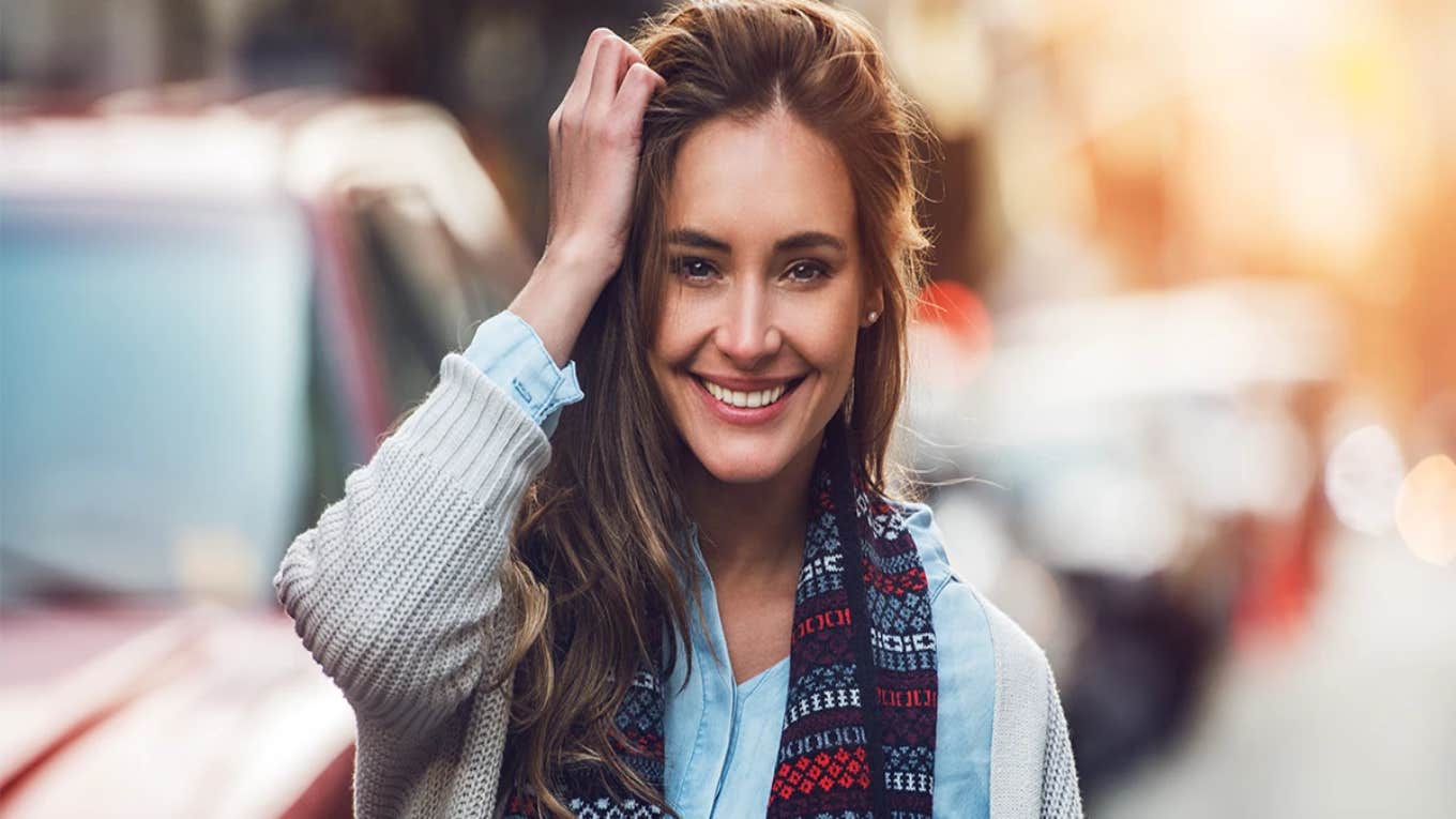 happy smiling woman