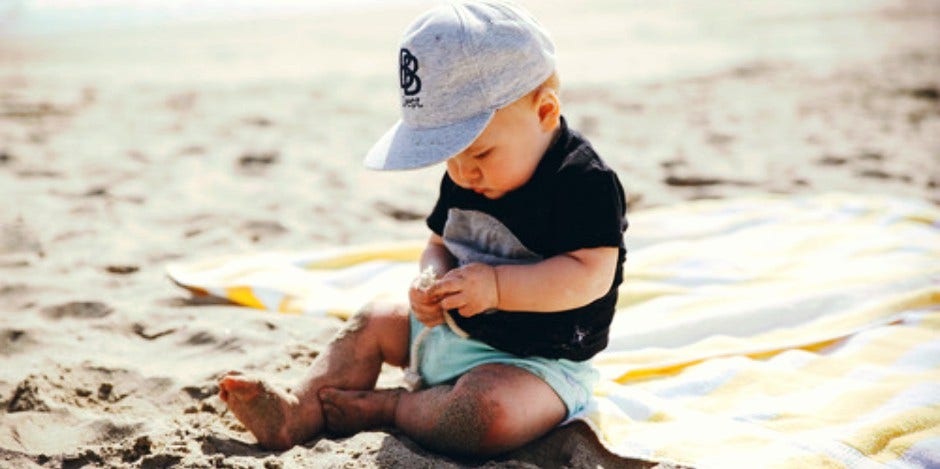 baby on the beach baby on the beach