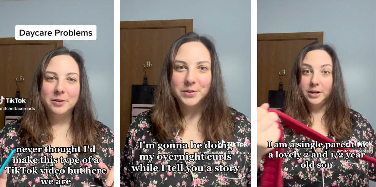 Single Mom Hears Daycare Worker Tell Her Son To Hurry Up Because 'Mommy Needs To Get Home To Make Dinner For Daddy' TikTok mom Michelle Carlson
