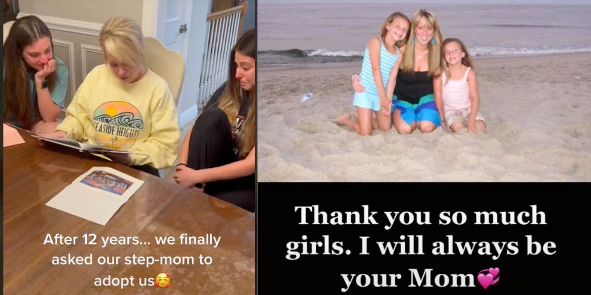 Two Sisters Ask Their Stepmom To Adopt Them Using Memory Book— 'After 12 Years Of Love, Our Biggest Dream Came True' Gabby Ruvulo, Julianna Ruvulo, Becky Ruvulo