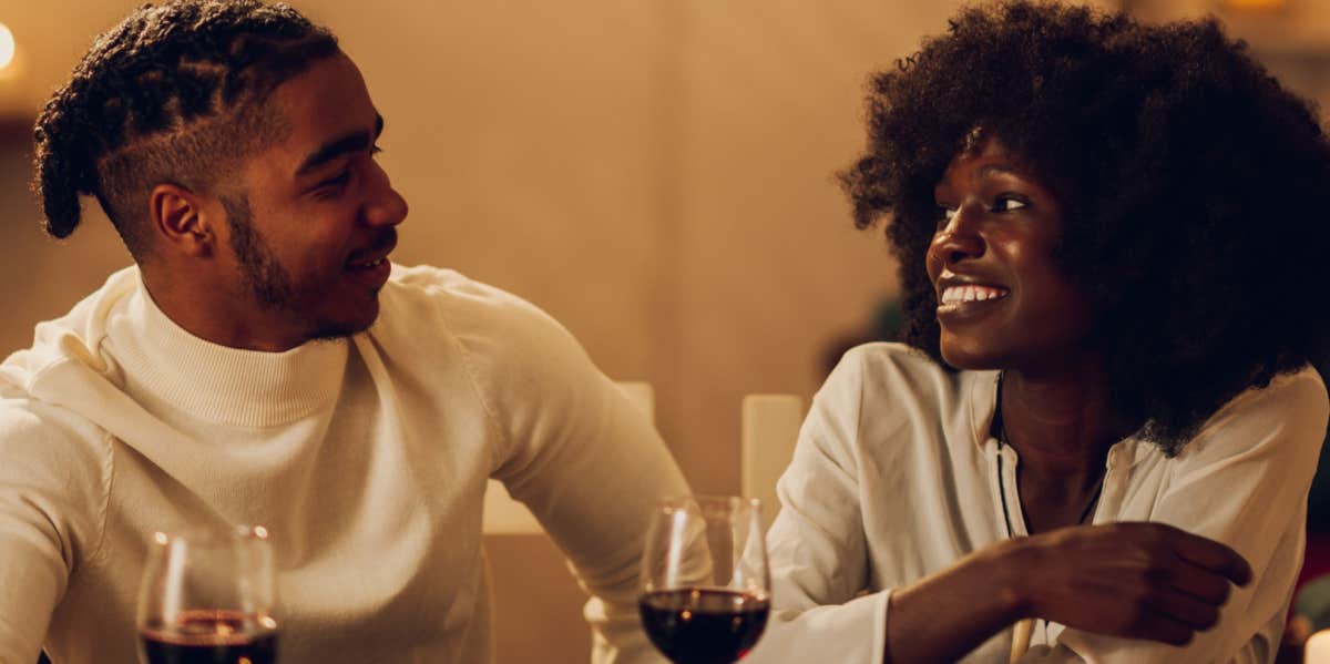 couple having dinner together