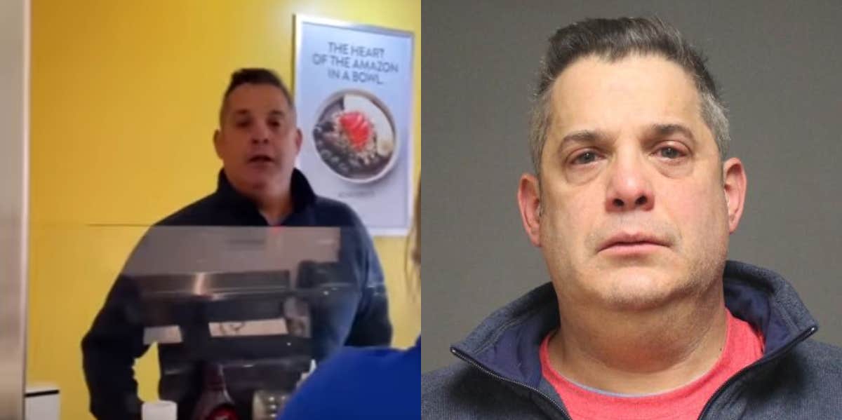 Man Goes On Vulgar & Racist Rant After Smoothie Shop Workers Put Peanut Butter In His Drink Racist man in smoothie shop
