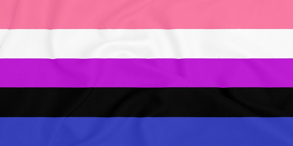 What Does It Mean To Be Gender Fluid? Genderfluid Terms & Pronouns Explained Gender fluid flag