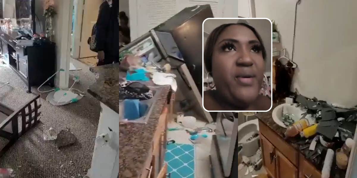 Video Shows How Woman's 15-Year-Old Son Destroyed Her Home Destroyed home