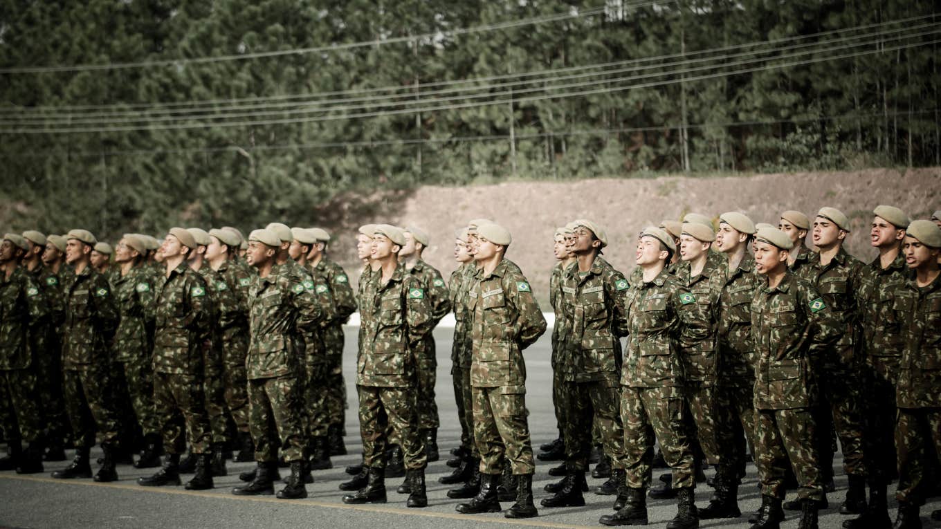 Basic training graduation ceremony 