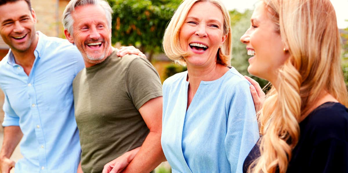 couple spending time with aging parents