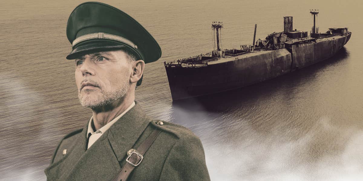 The SS Ourang Medan: 5 Theories Of What Happened To The Ghost Ship man with ship behind him