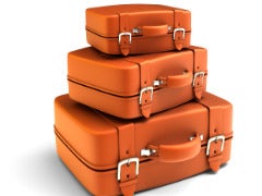 stacked luggage