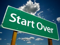 start over sign