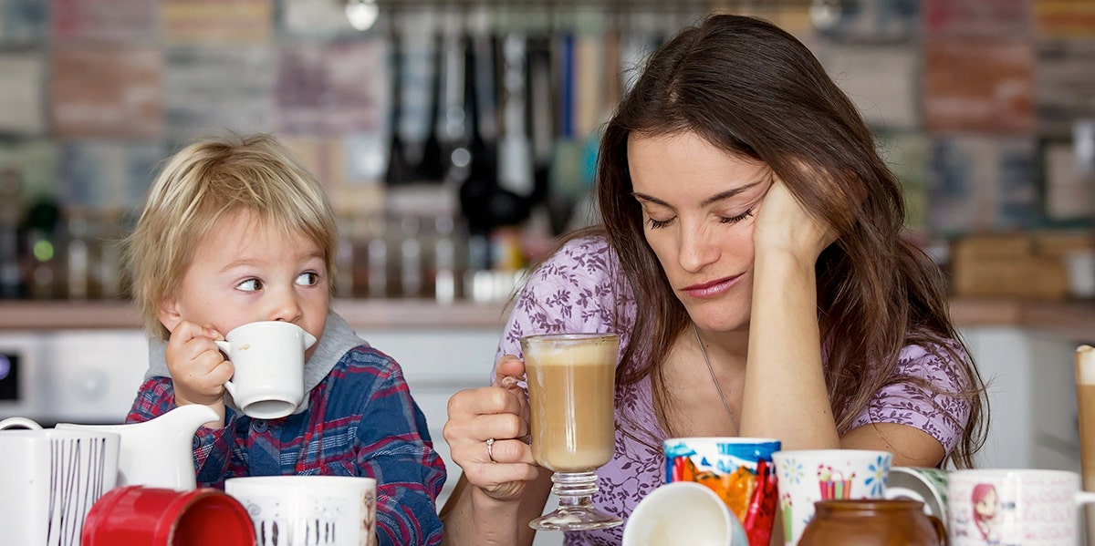 mom and daughter having breakfast together