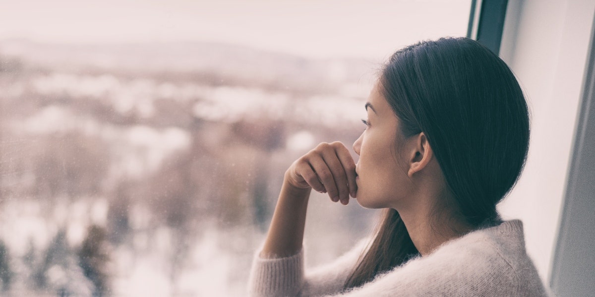 woman in a toxic marriage thinking of leaving her husband