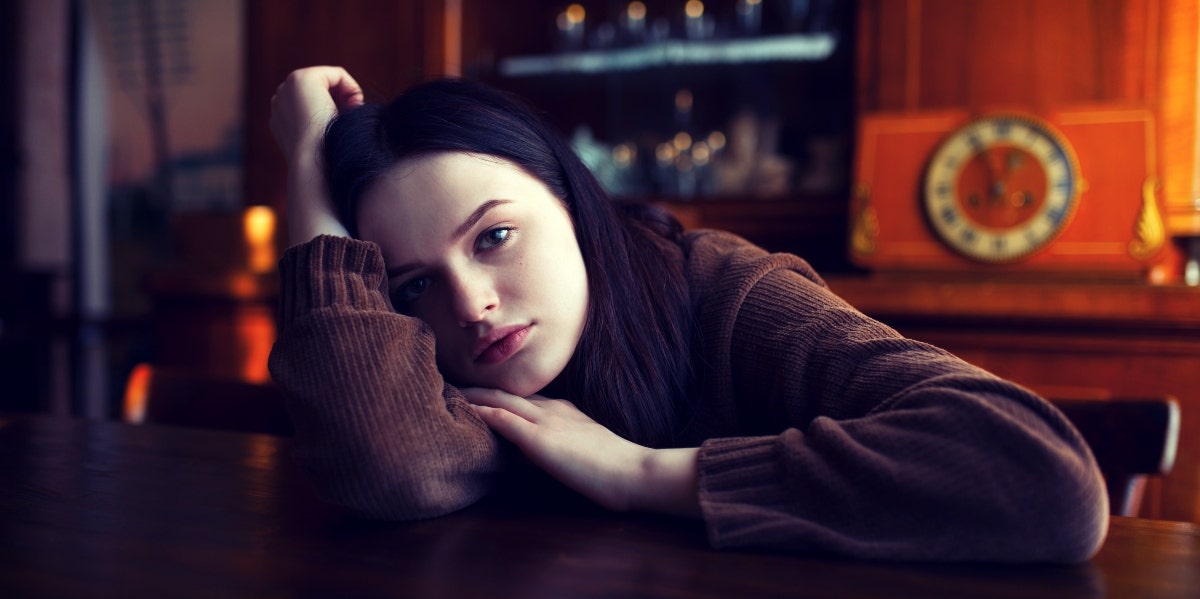 Woman trying to stop thinking about ex Woman trying to stop thinking about ex