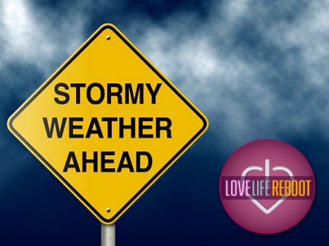 stormy weather ahead sign stormy weather ahead sign