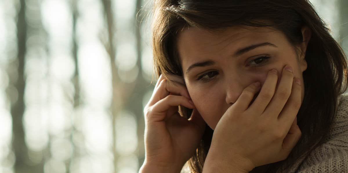 woman crying