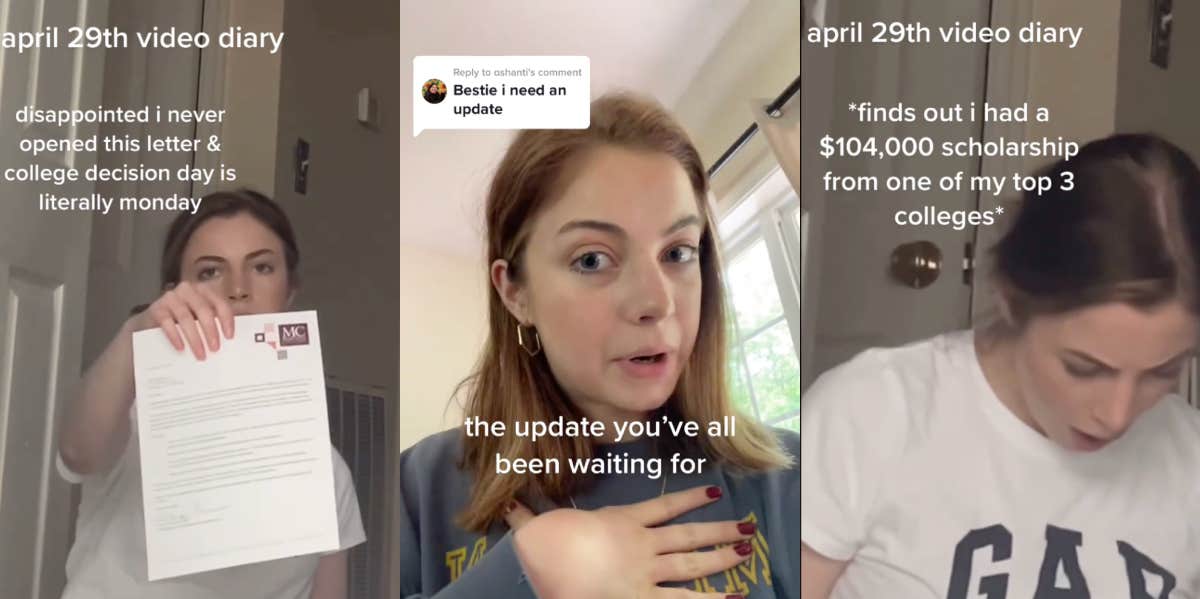 High School Student Who Failed To Open $100,000 College Scholarship Letter Gets Huge Surprise From School Madi luvlyymadiii tiktoker school