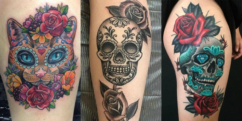 27 Beautiful Skull and Flower Tattoo Ideas  Tattoo Glee