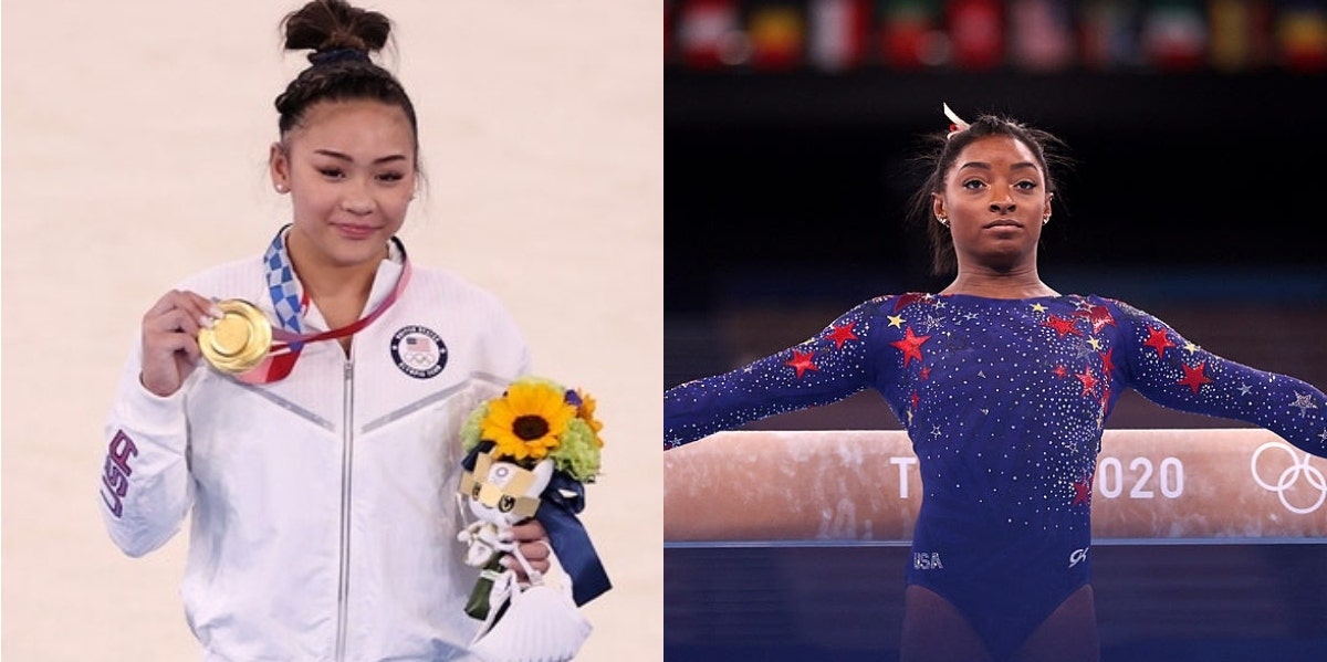 Mentions Of Simone Biles Undermine Suni Lee's Olympic Gold Accomplishment Suni Lee and Simone Biles at the Tokyo Olympics